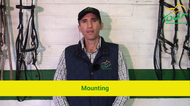 Mounting tip for a nervous horse